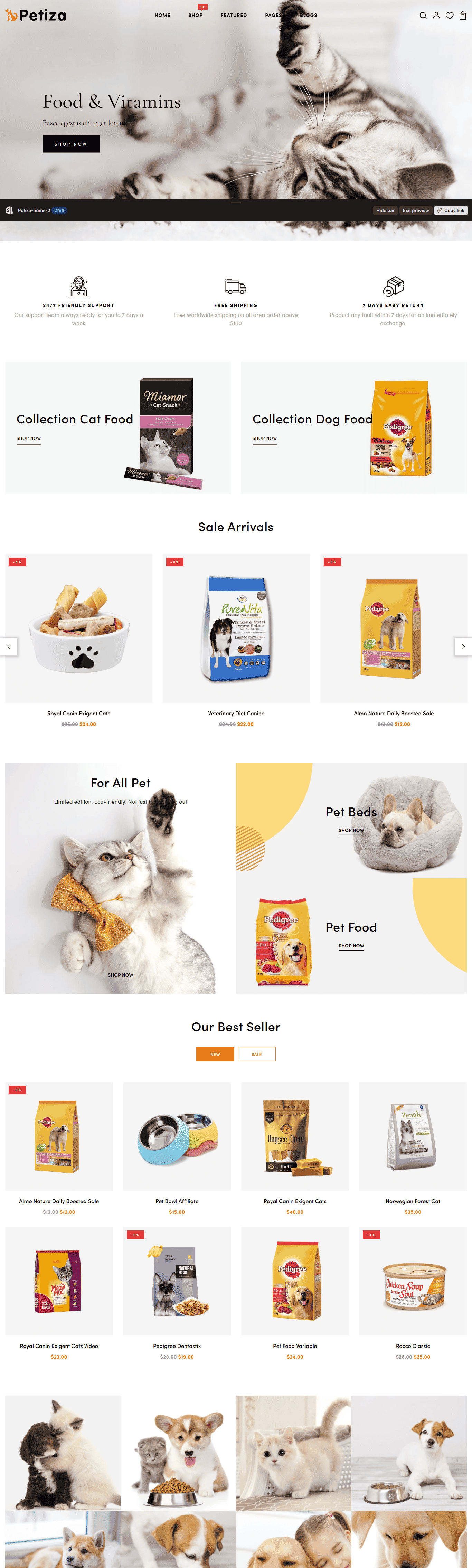 Petiza Shopify Website